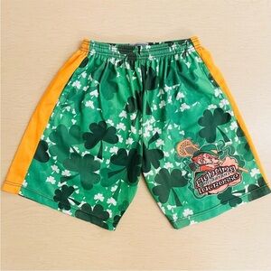 New Lacrosse Unlimited Shorts Mens Medium Fighting Irishmen Lax St Patricks Day